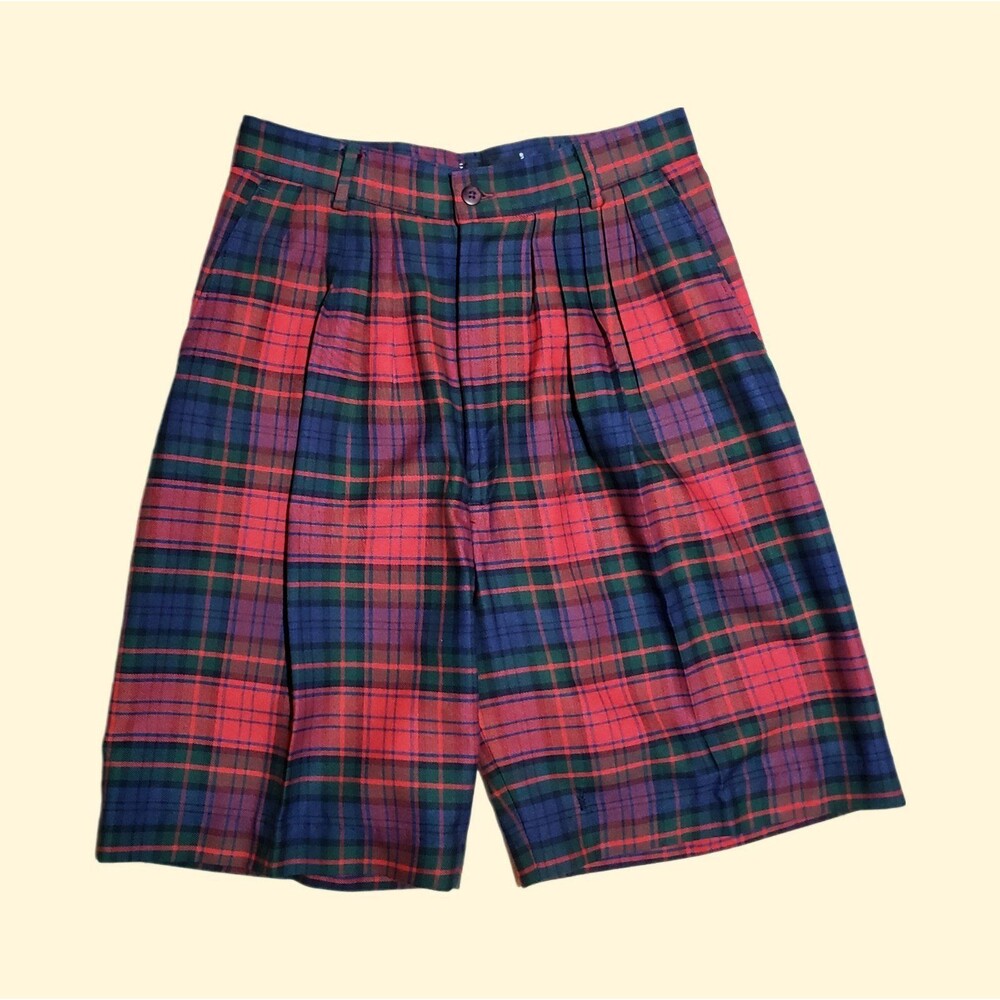 80s 90s Indie Sleaze Grunge Plaid High Waisted Shorts
